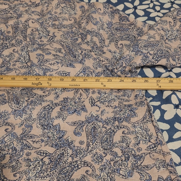 J Jill Love Linen Pink & Blue Tunic Top Paisley Floral Casual Beachy Women's 2X - Picture 10 of 10